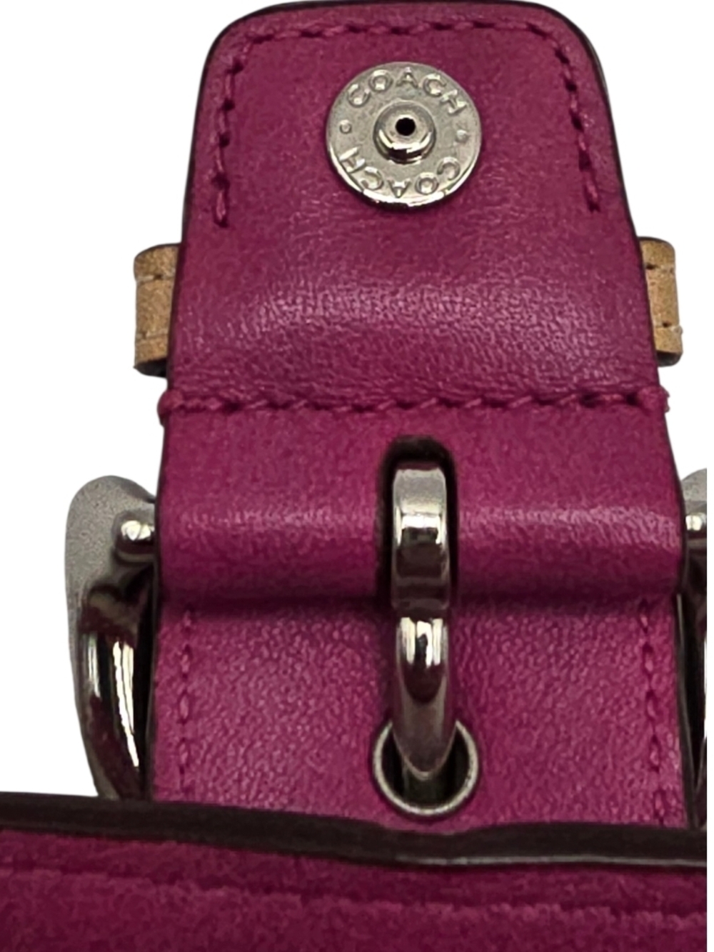 Coach Pink, Tan & Lime Stripe Wristlet Clutch - Picture 8 of 14